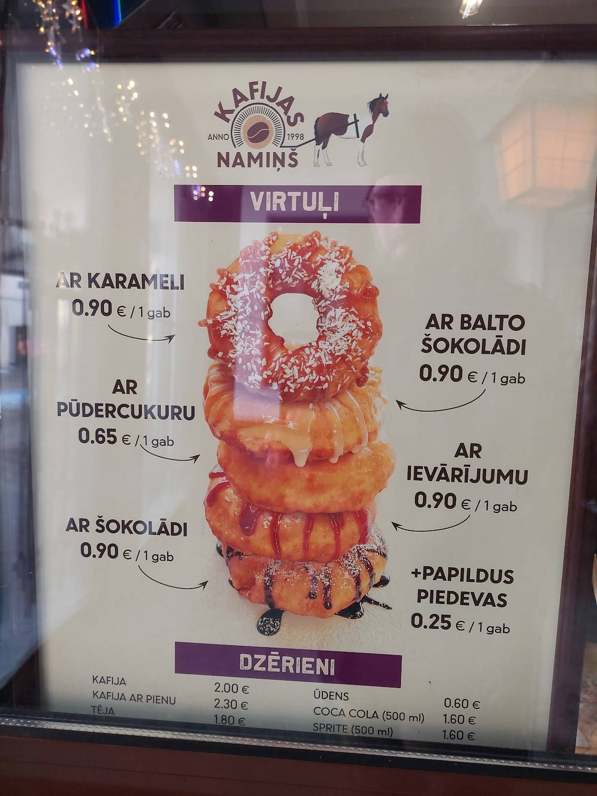 Kafijas Namiņš - Virtuļi меню