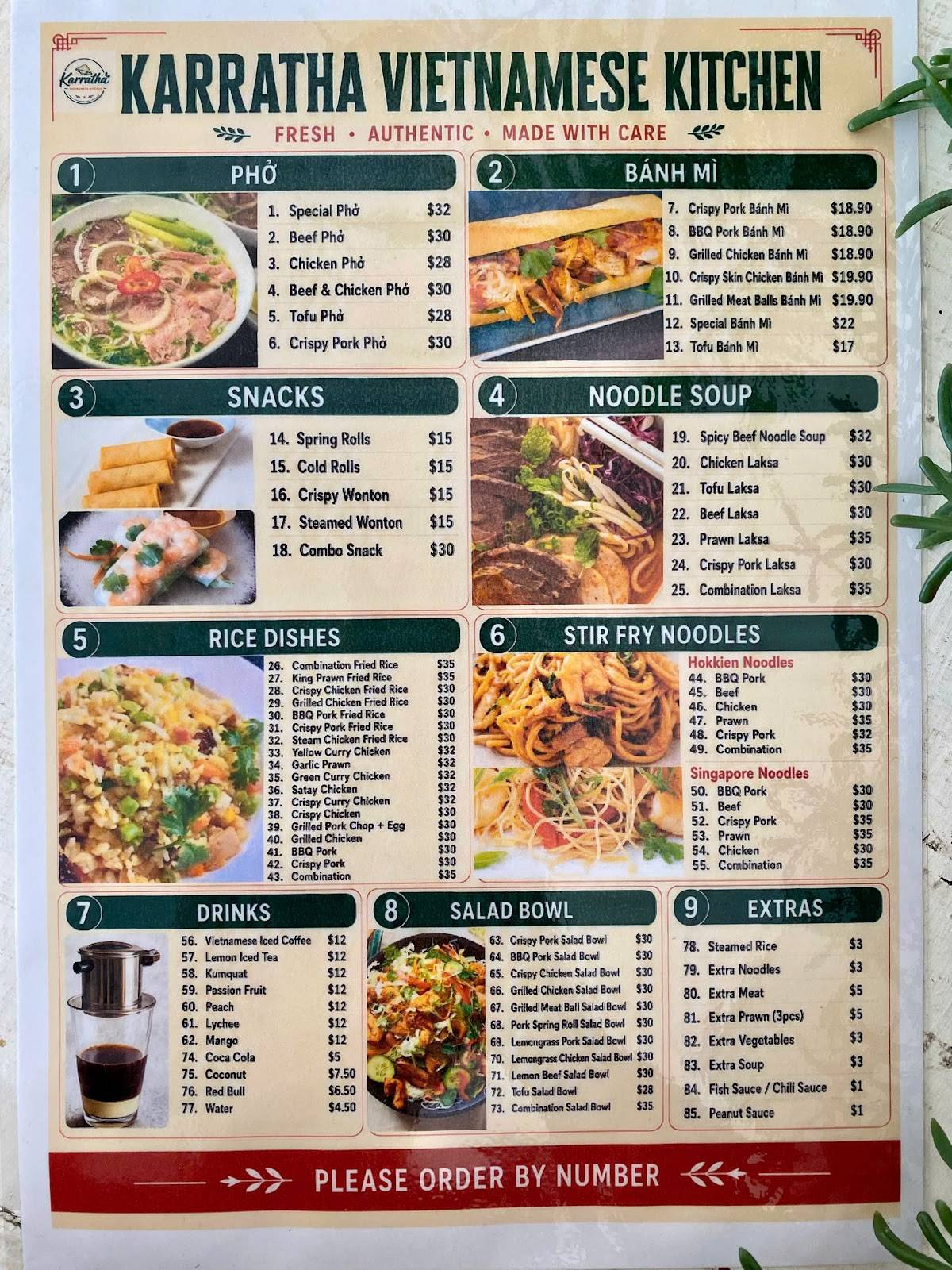 Karratha Vietnamese Kitchen меню