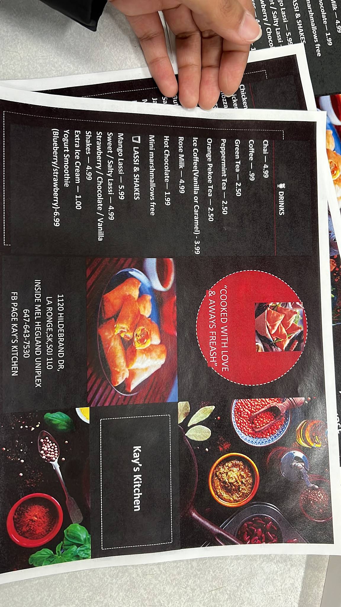 Kay’s Kitchen La Ronge меню