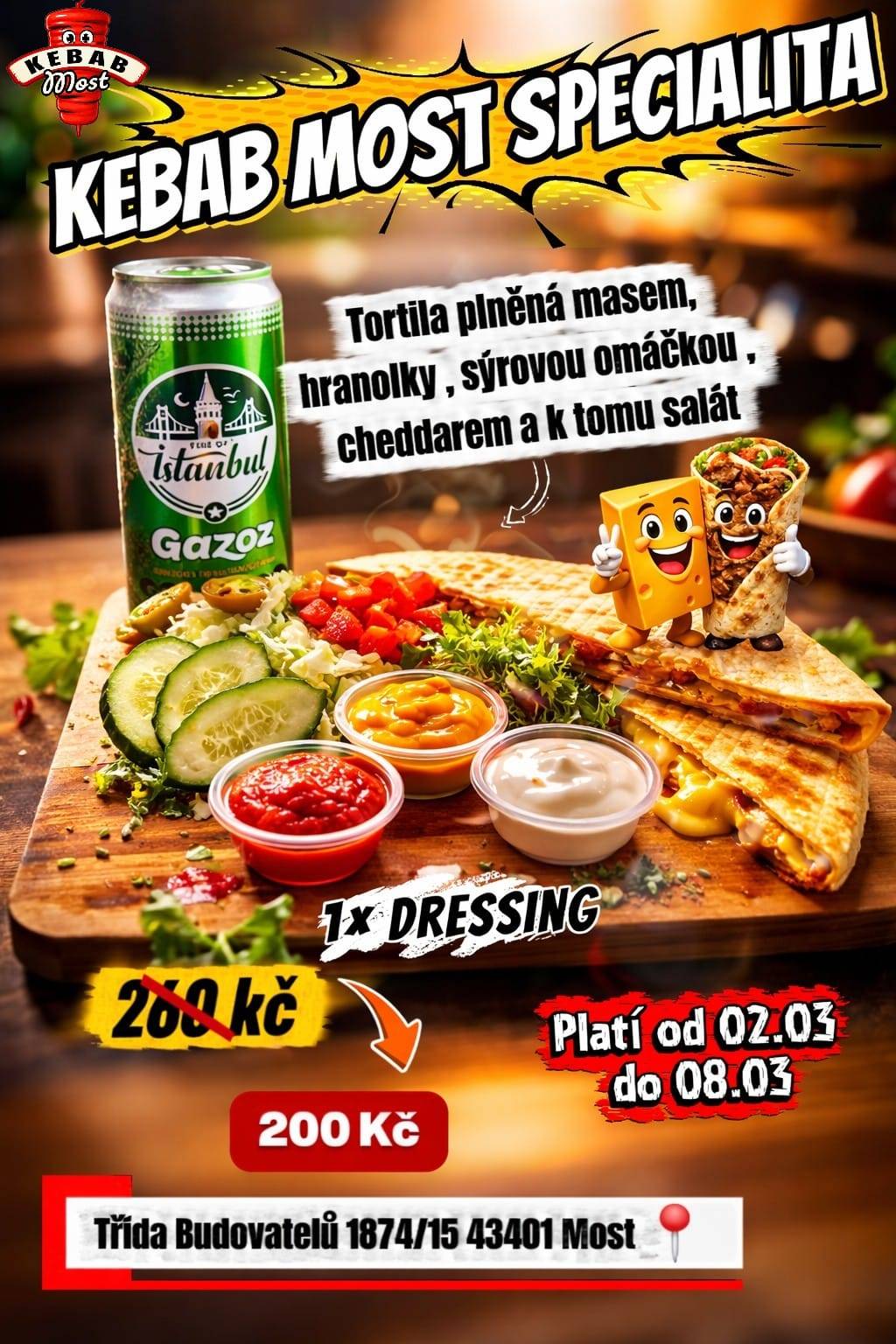 Kebab Most меню