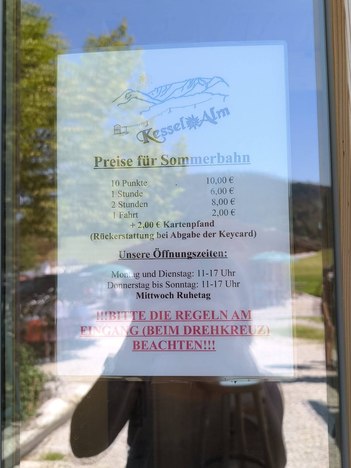 Kessel-Alm меню