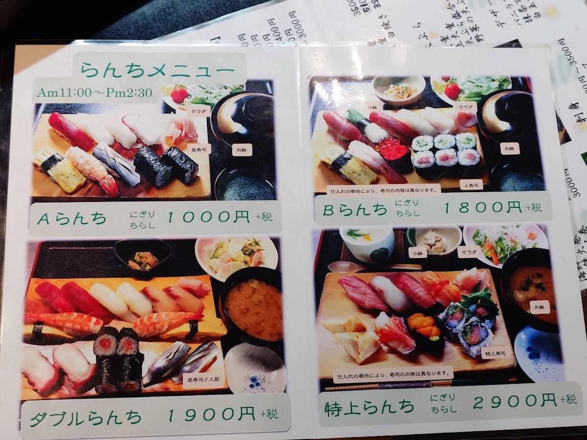 Kin-sushi меню
