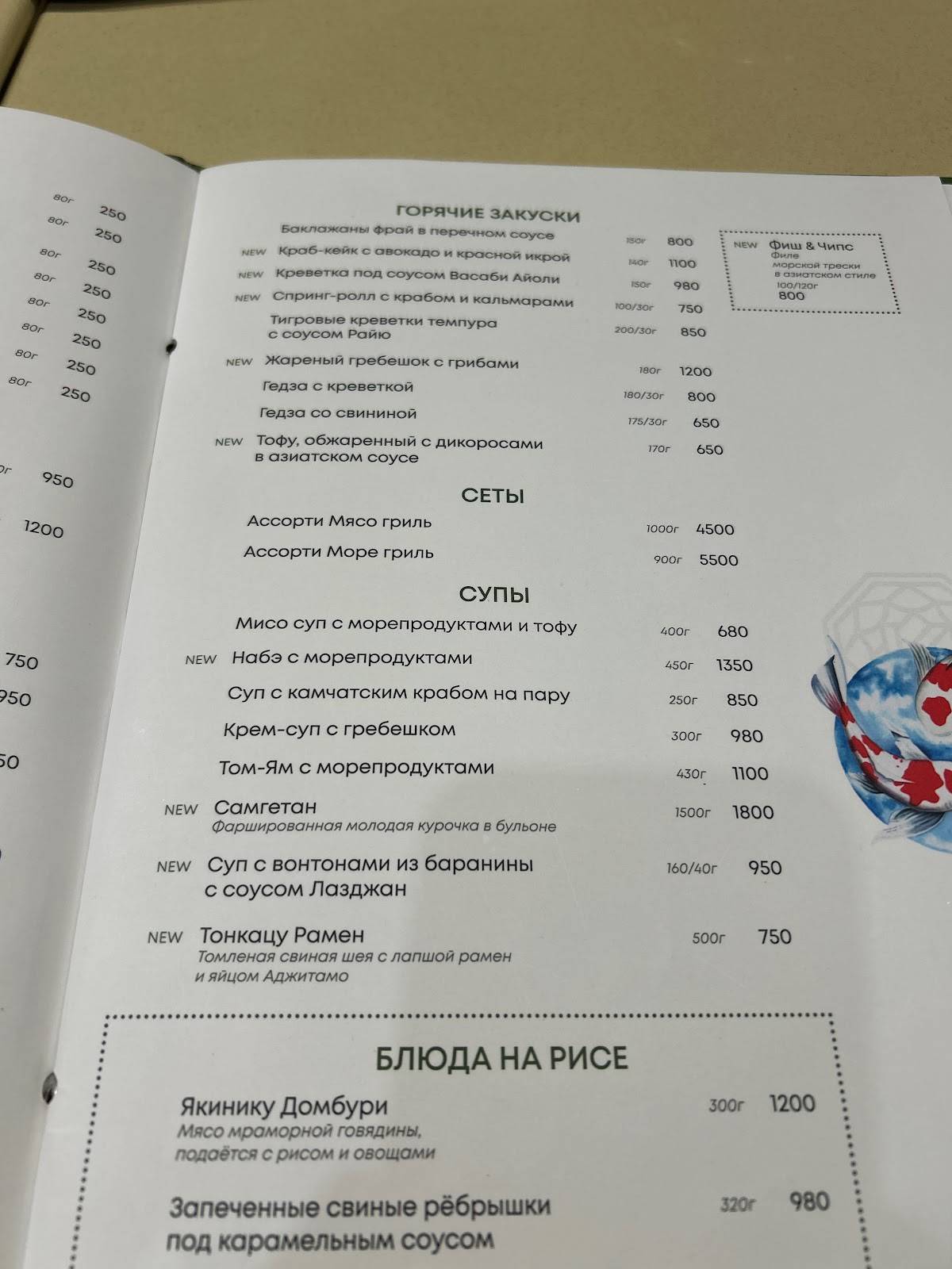 Киото Гарден меню