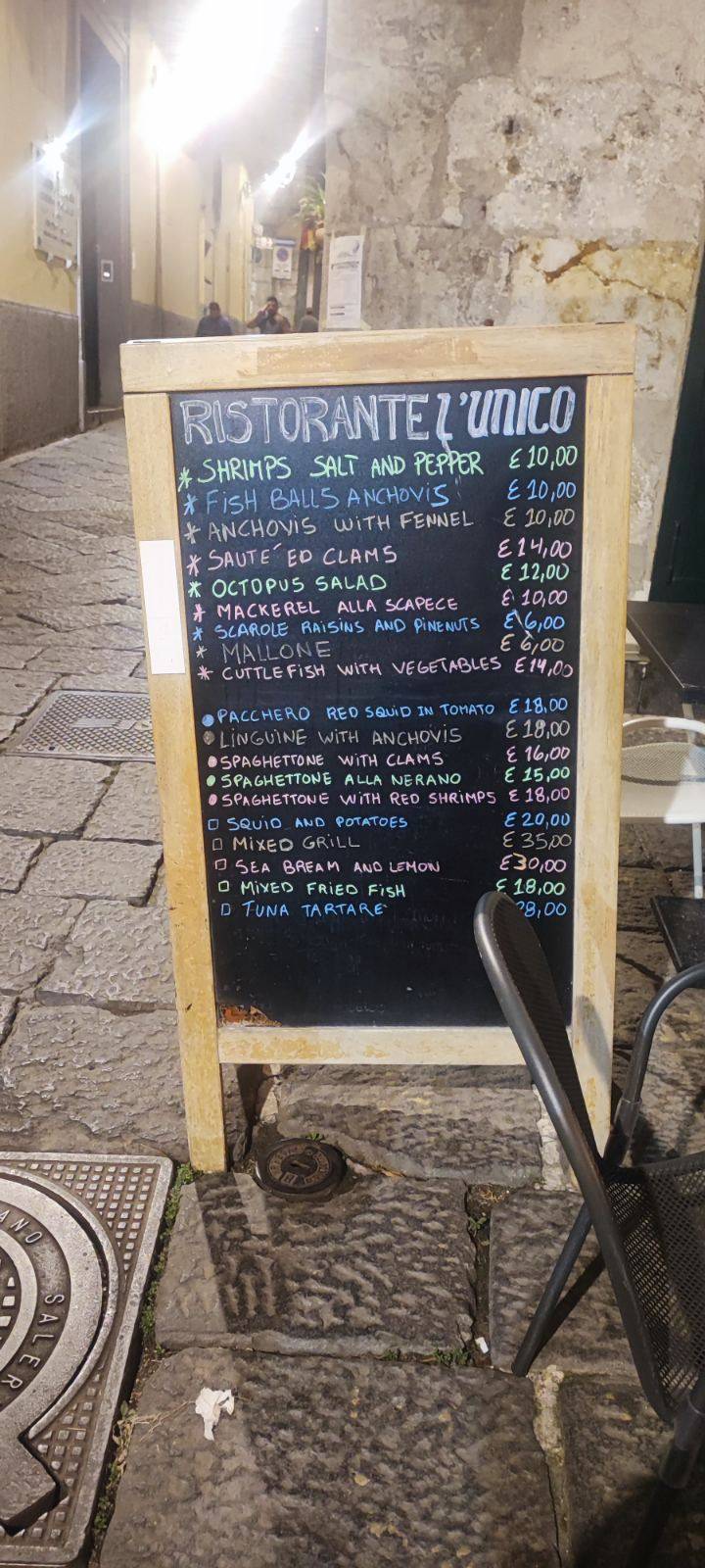 L' Unico Ristorante меню
