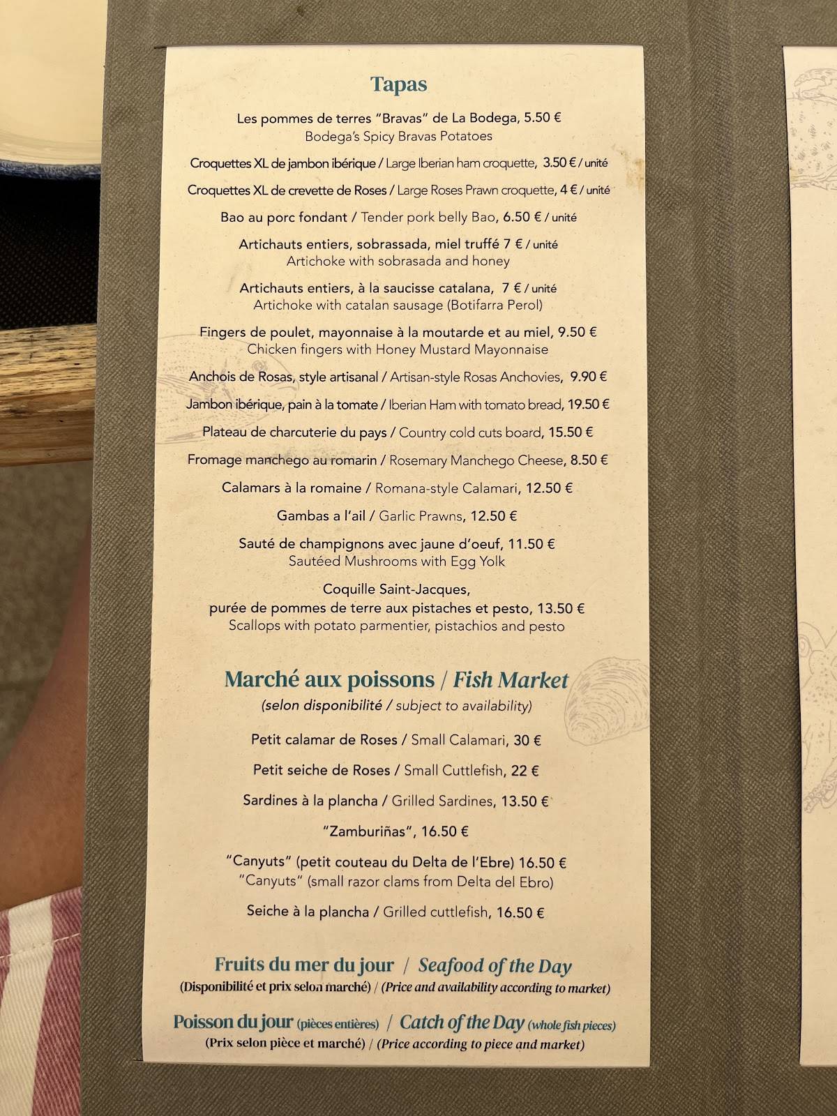 La BODEGA меню