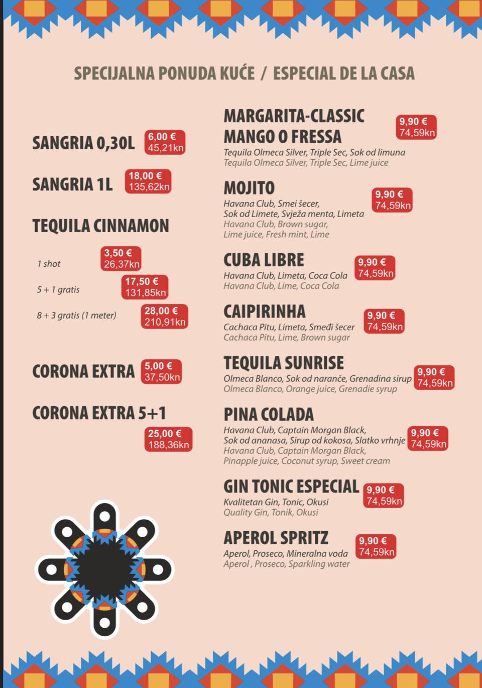 La Barca - CANTINA MEXICANA меню