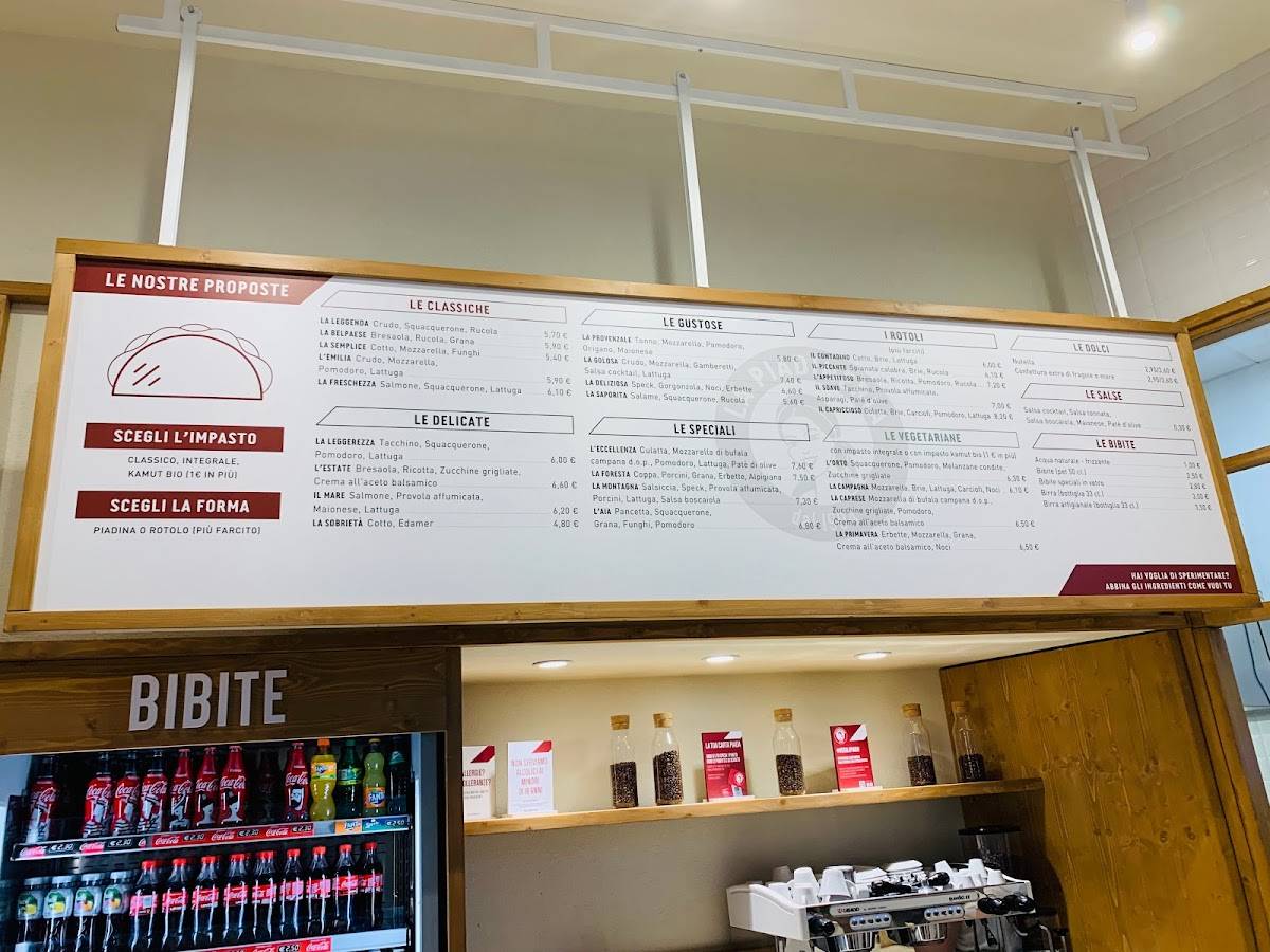 La Piadineria меню