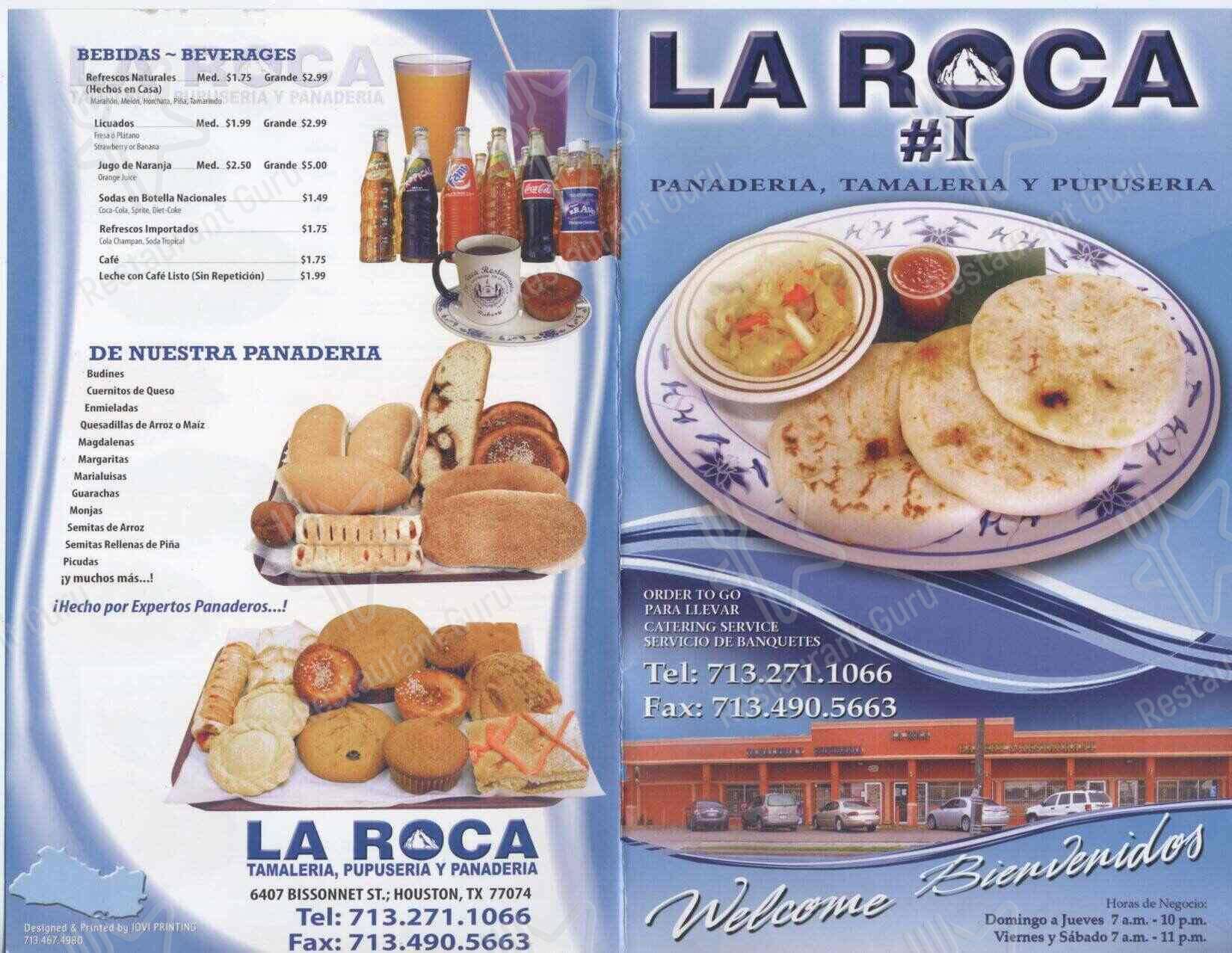 La Roca меню