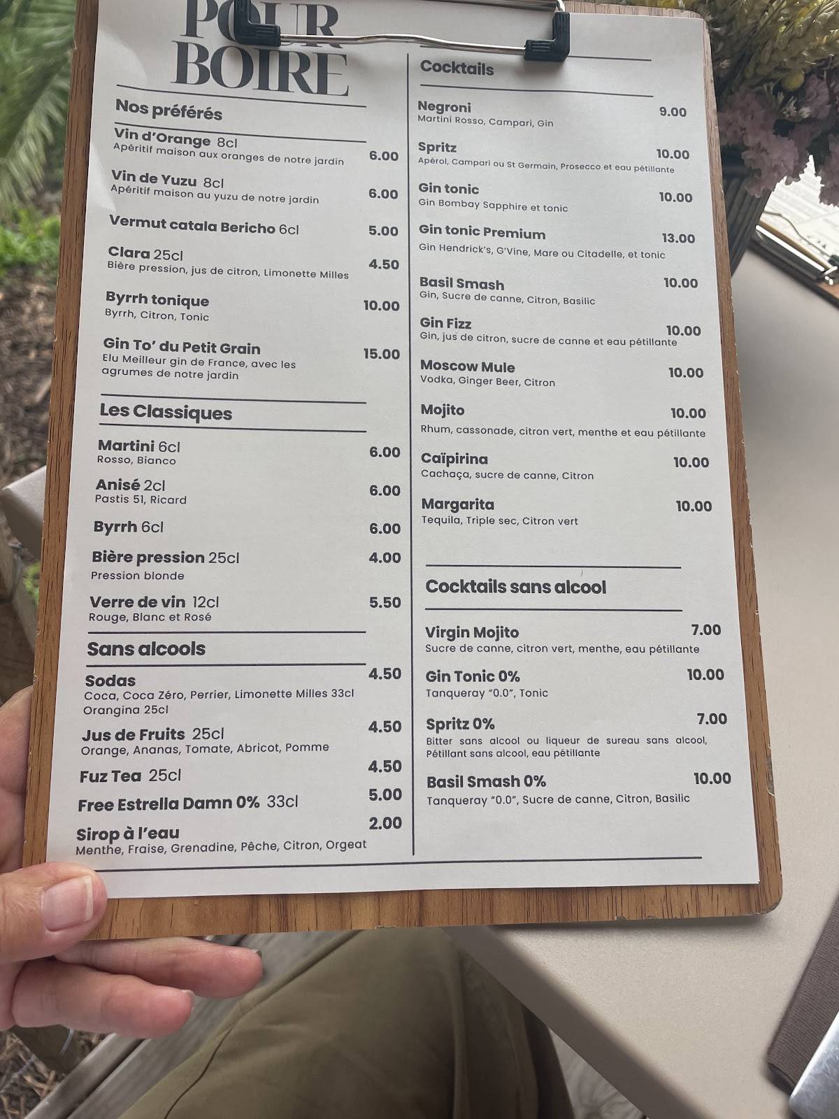 La Terrasse de la galinette меню