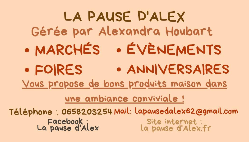 La pause d'Alex меню