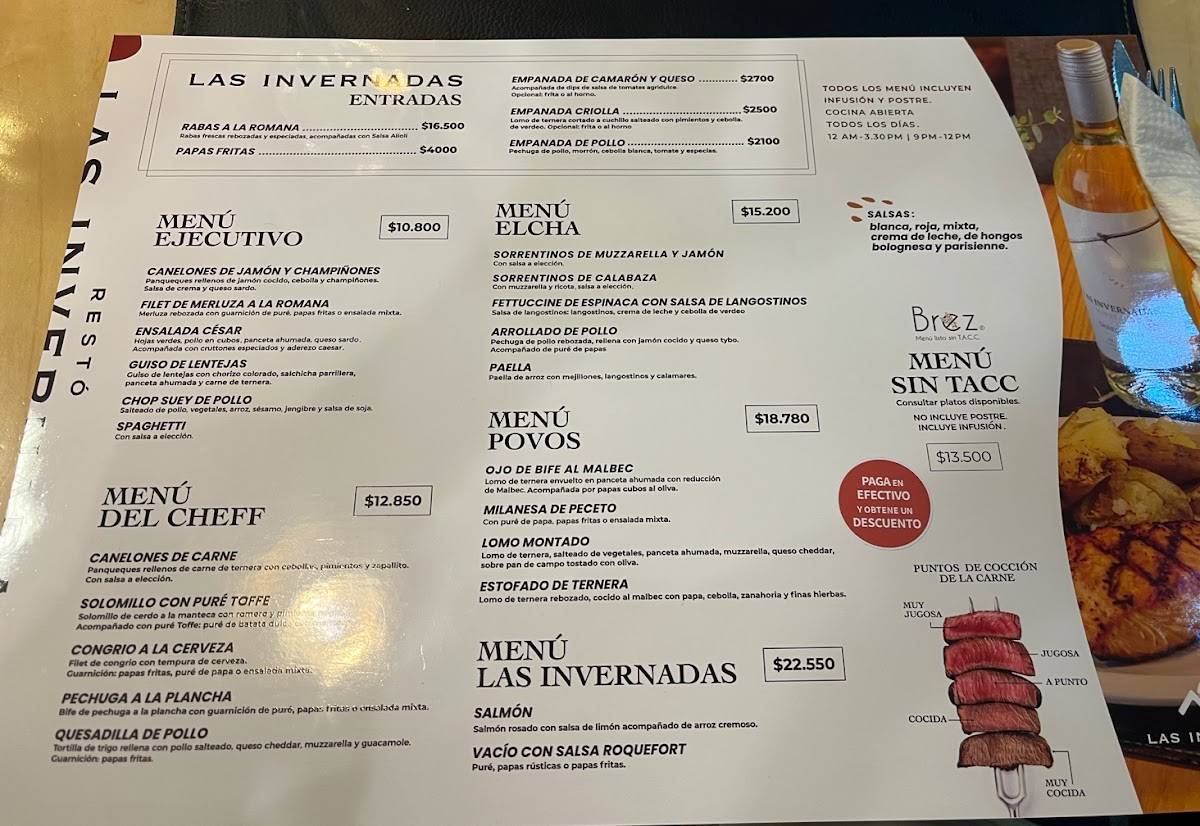 Las Invernadas Restó меню