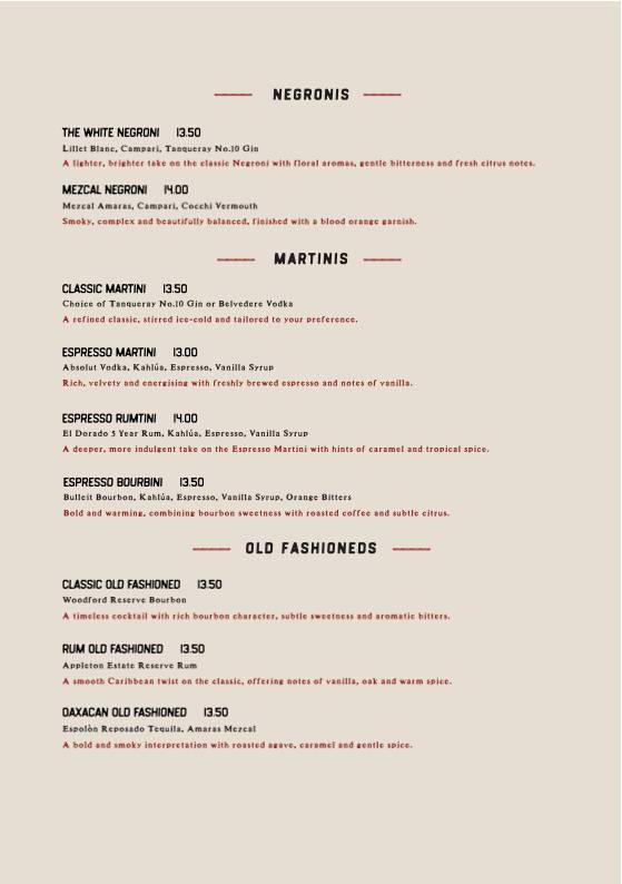 Azotea Rooftop Restaurant & Bar меню