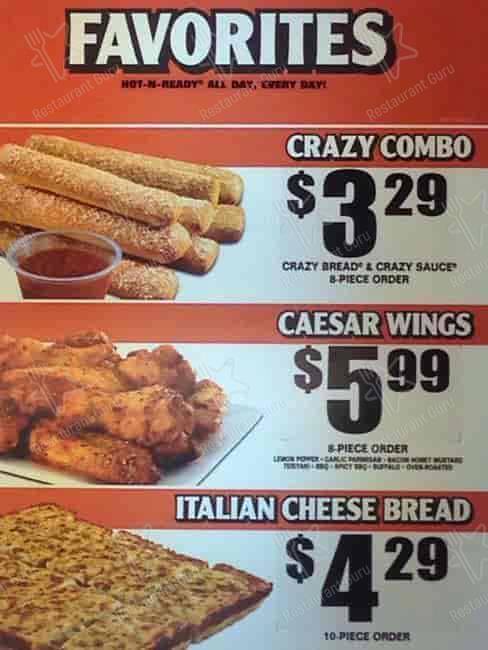 Little Caesars меню
