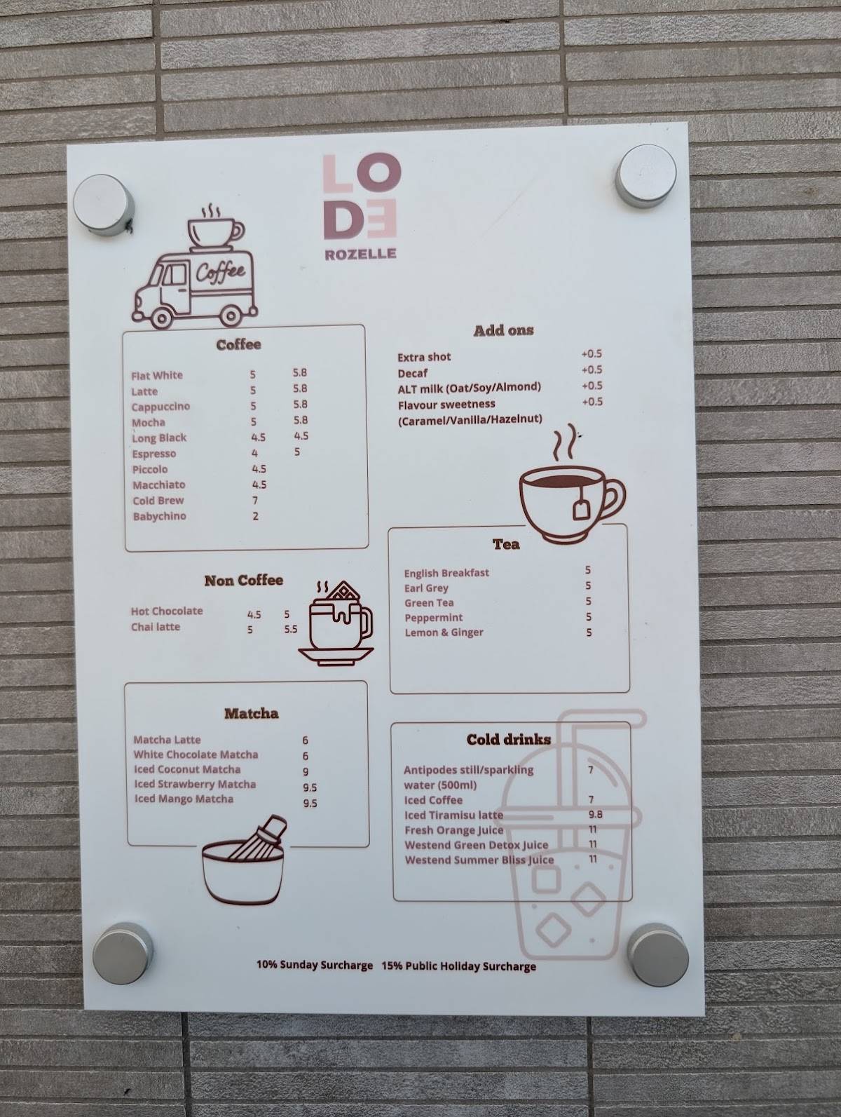 Lode Pies & Pastries Rozelle меню