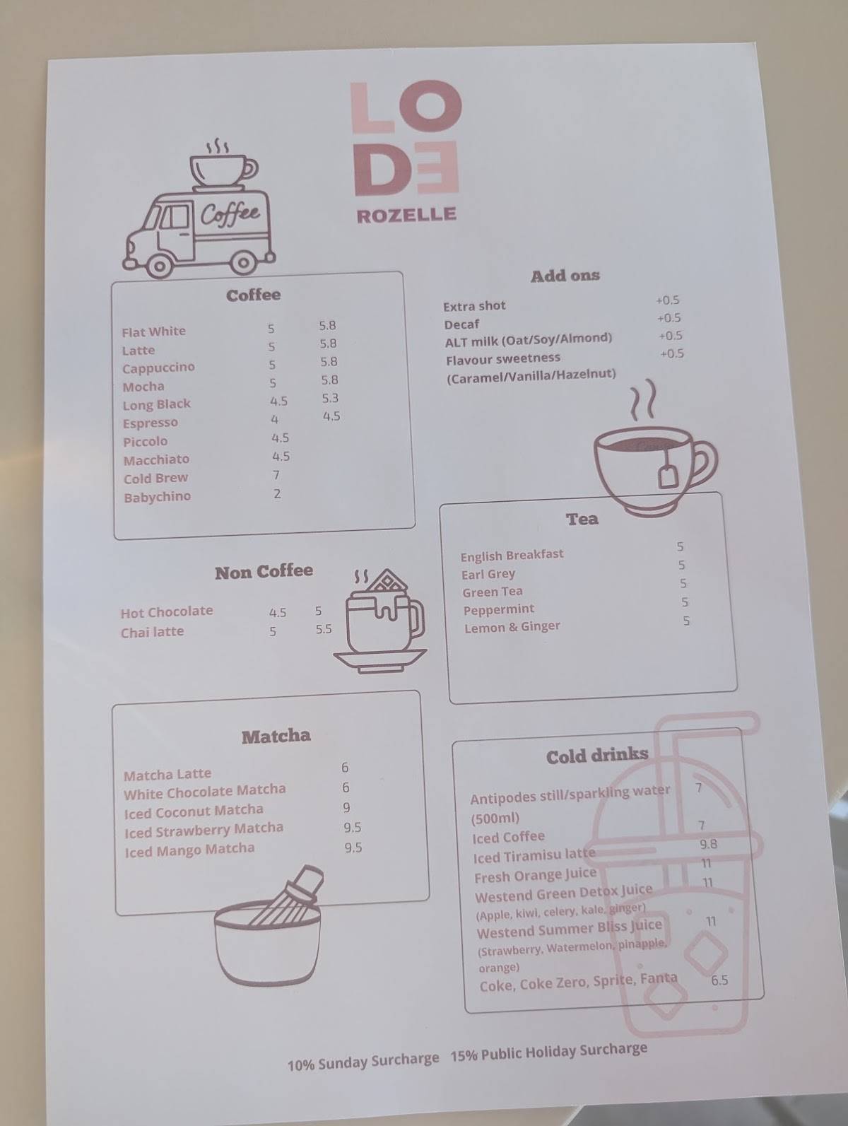 Lode Pies & Pastries Rozelle меню