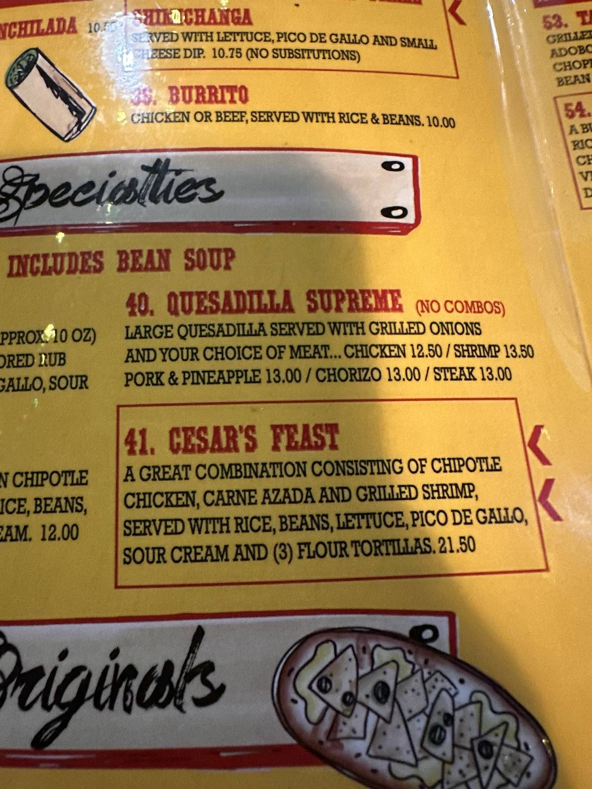 Los Reyes Grill Llc меню