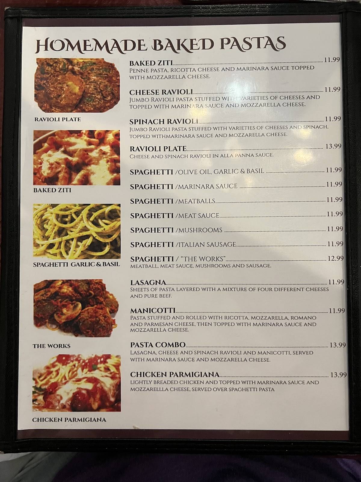 Luigi's Italian Restaurant меню