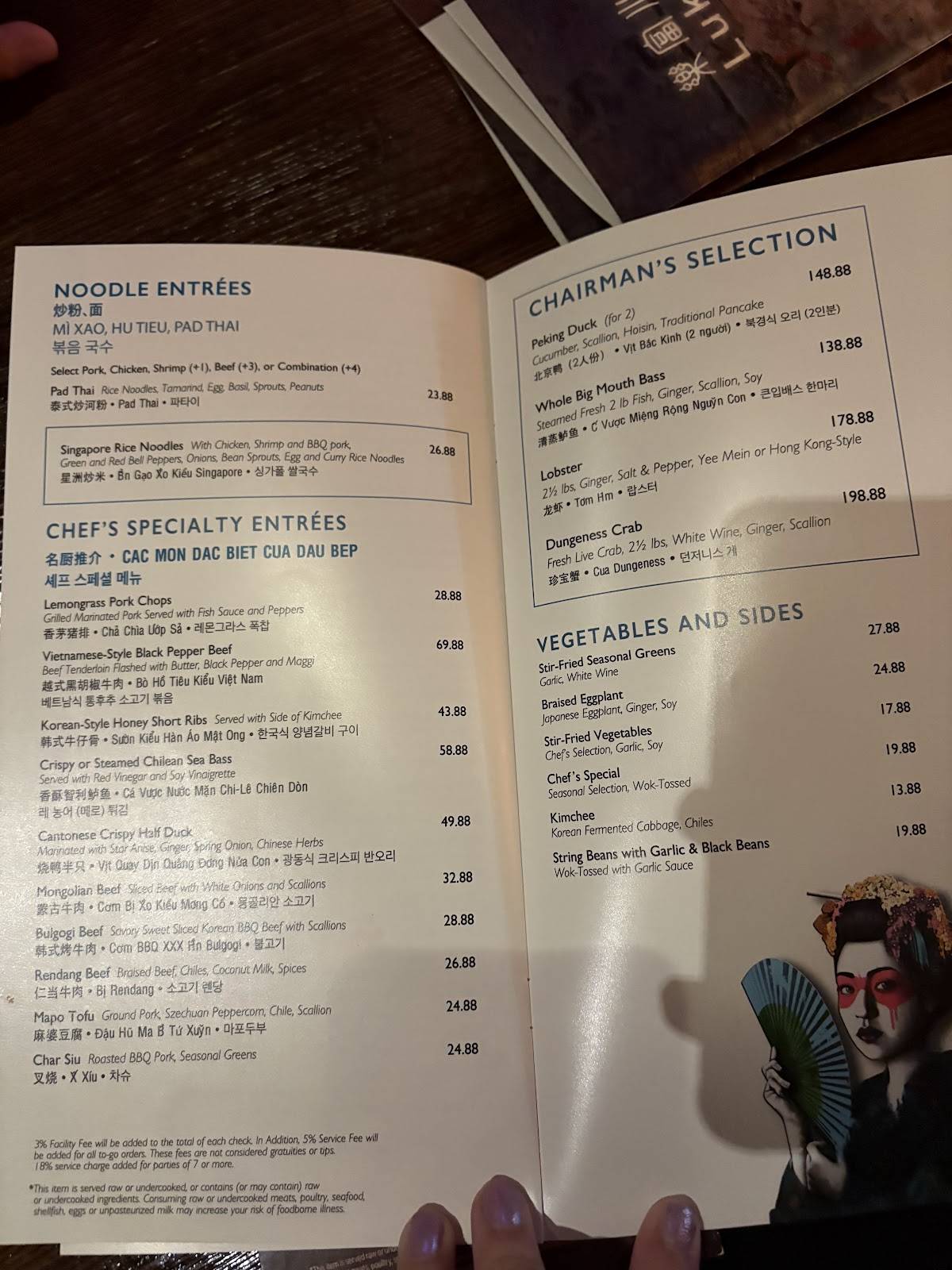 Luk Fu Maryland меню