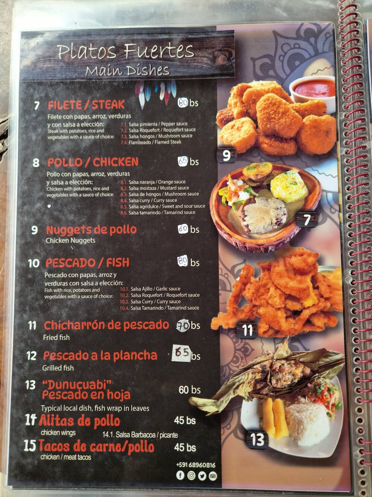 Luz de Mar меню