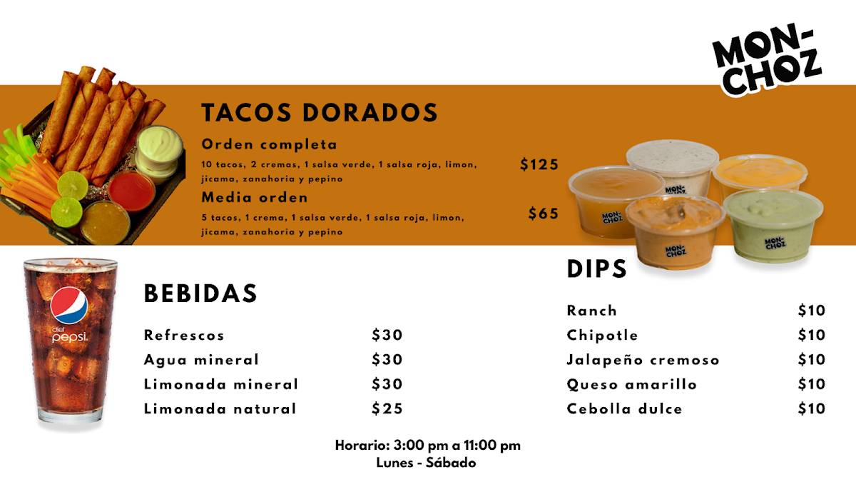 MONCHOZ - Tacos Dorados меню