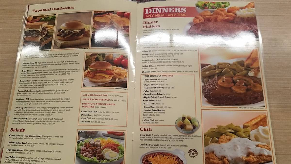 Huddle House меню