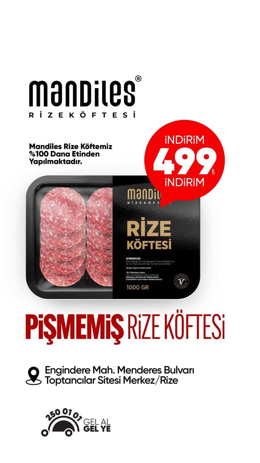Mandiles Rize Köftecisi меню