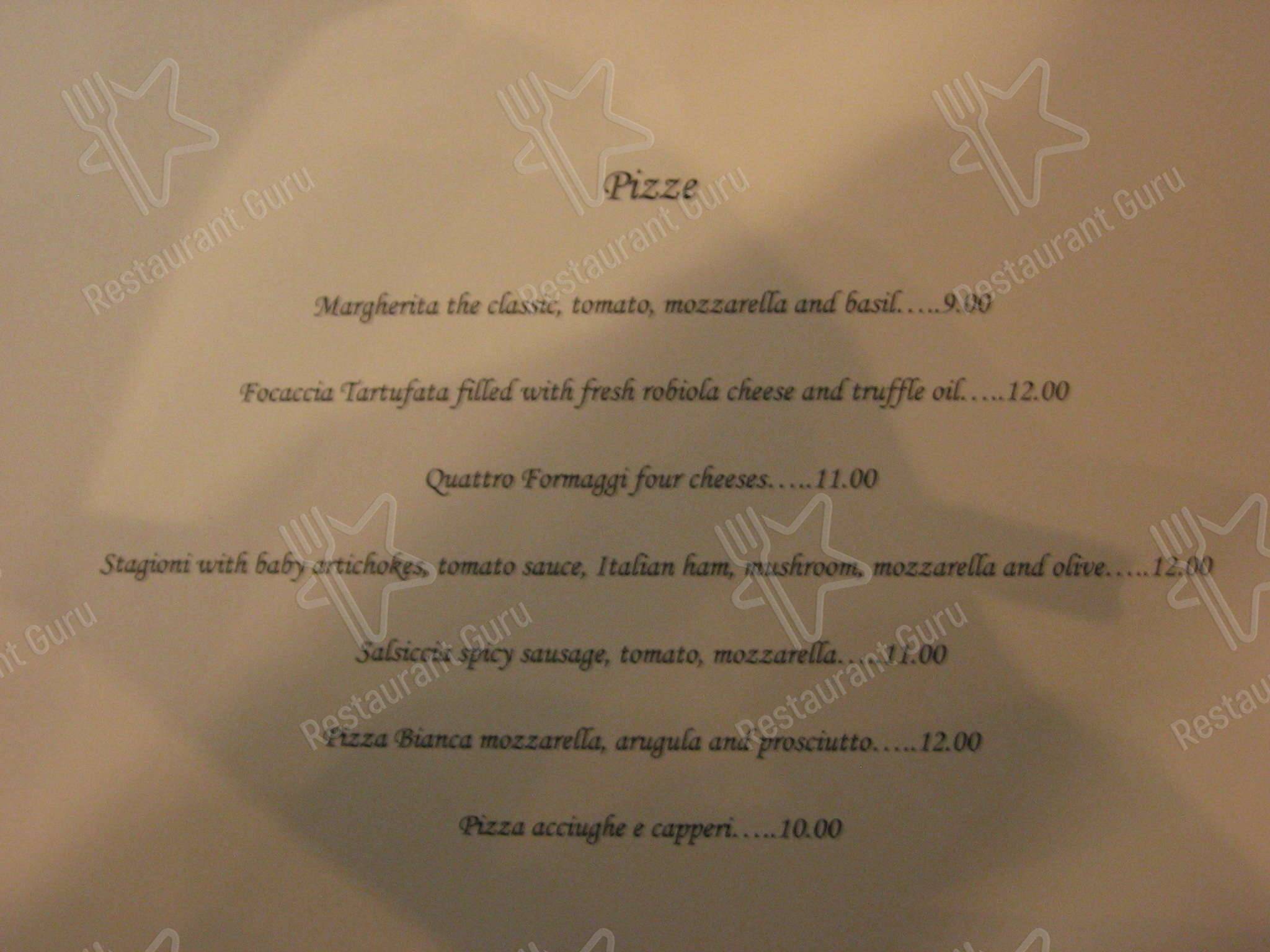 Mangia Bistro меню