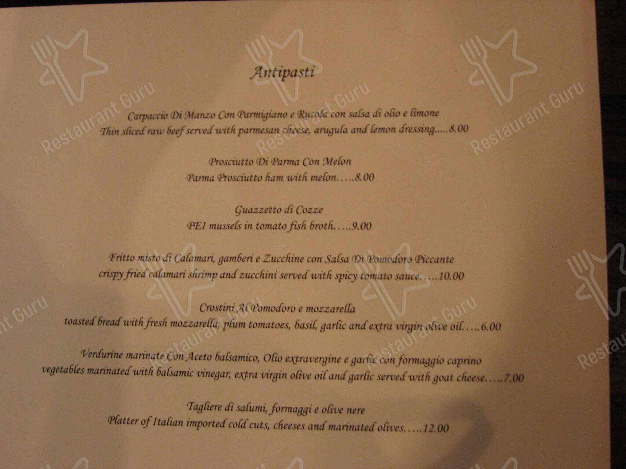 Mangia Bistro меню