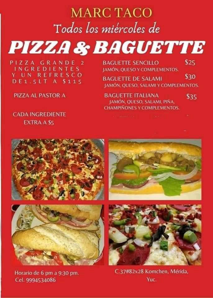 Marc Tacos Mérida меню