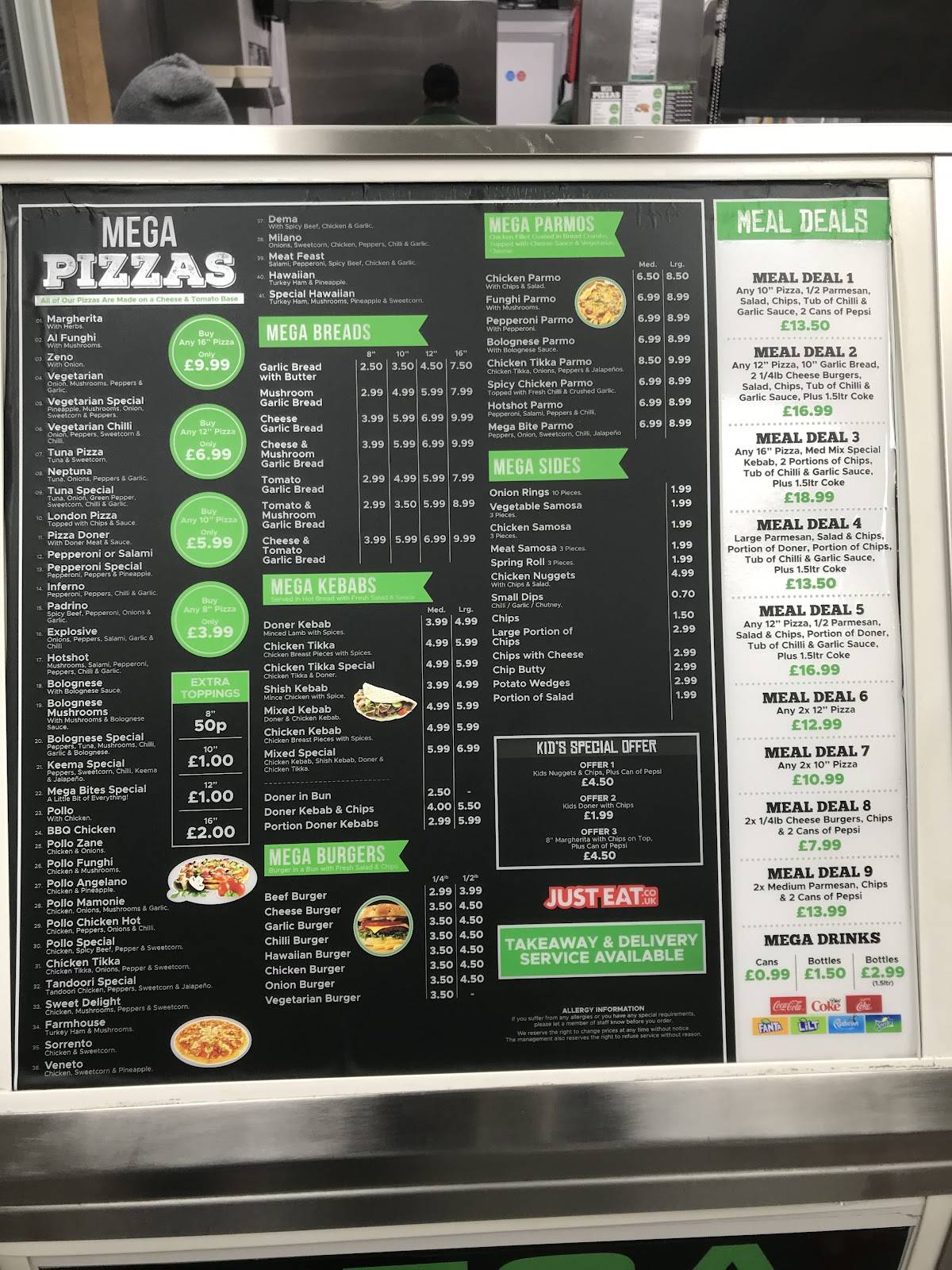 Mega Bites меню