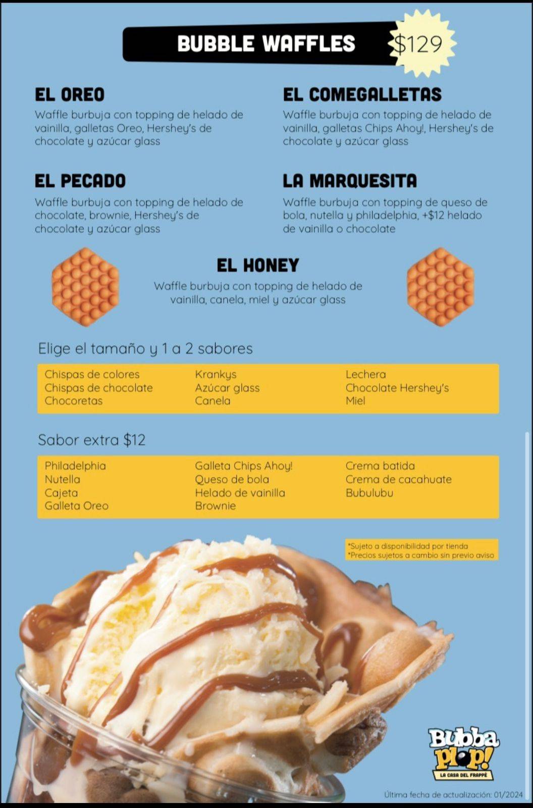 Bubbaplop! Villas - Frappés con Tapioca меню