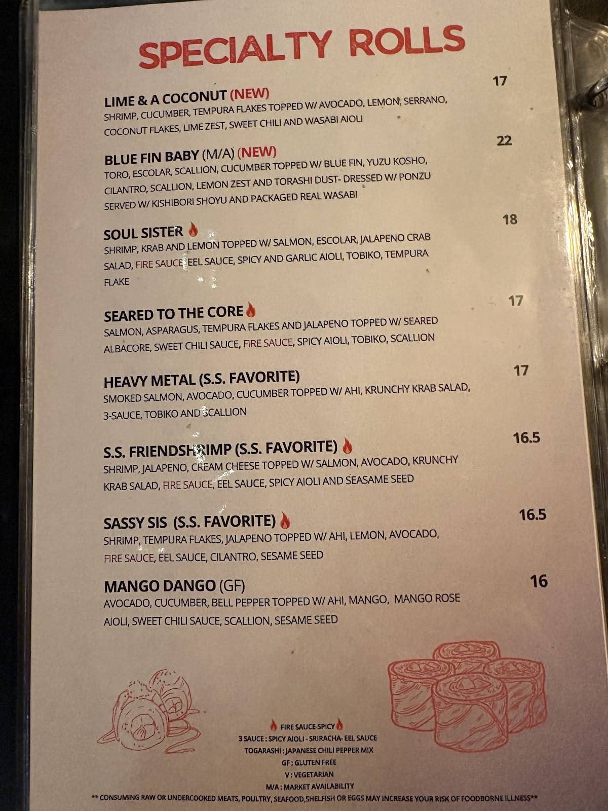 Sushi Shack меню