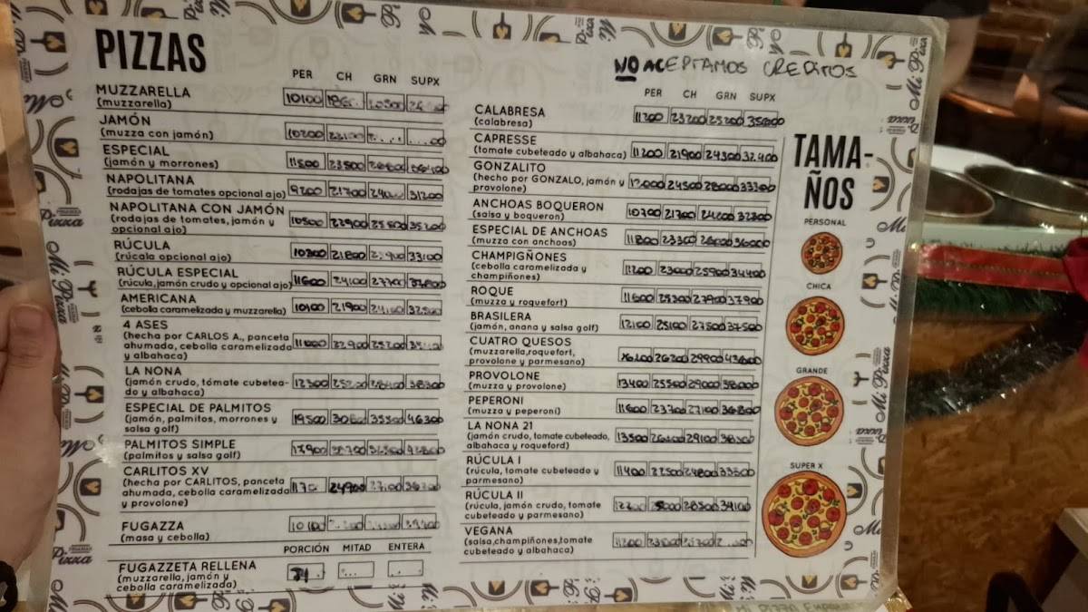 Mi Pizza меню