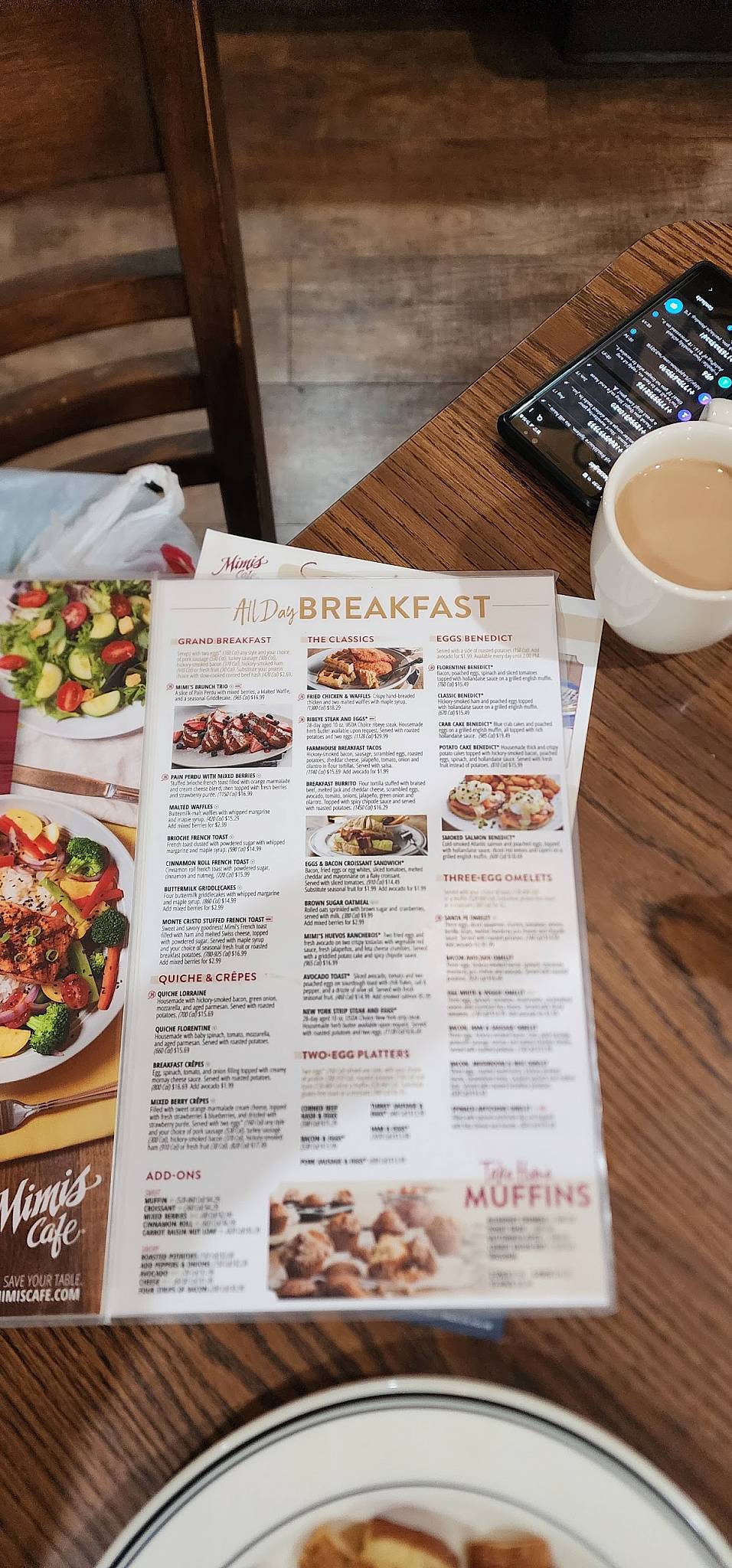 Mimi's Cafe меню