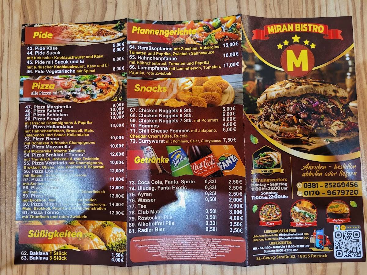 Miran Bistro меню