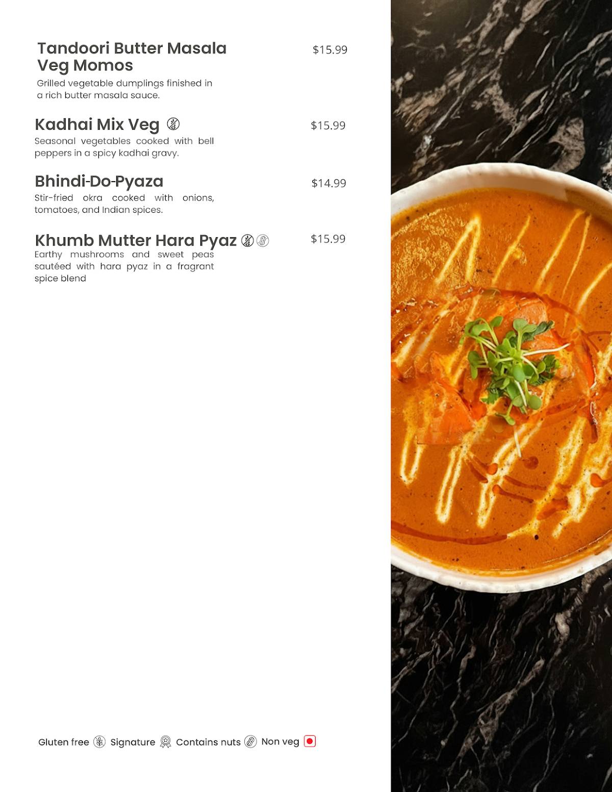 Charcoal - Indian Kitchen + Bar меню
