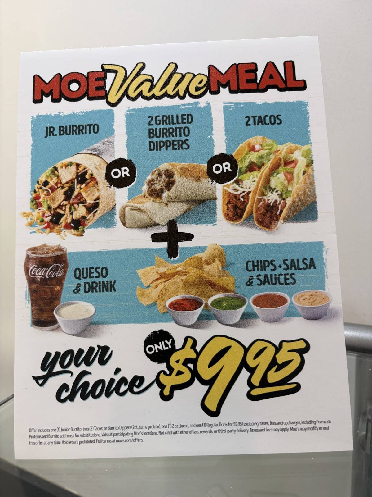 Moe's Southwest Grill меню