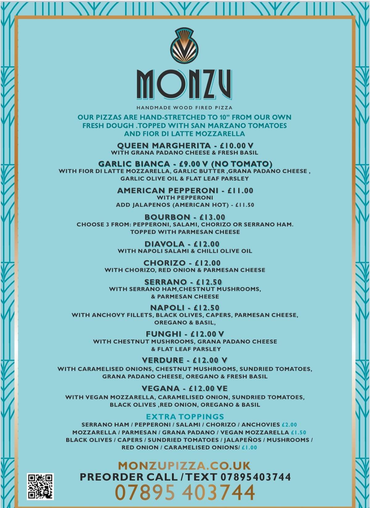 Monzu меню
