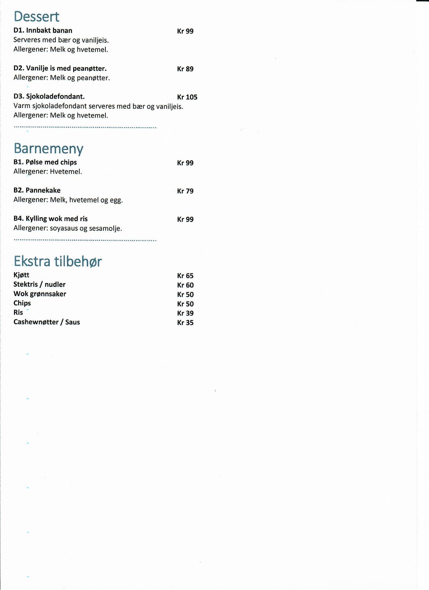 moon Restaurant меню