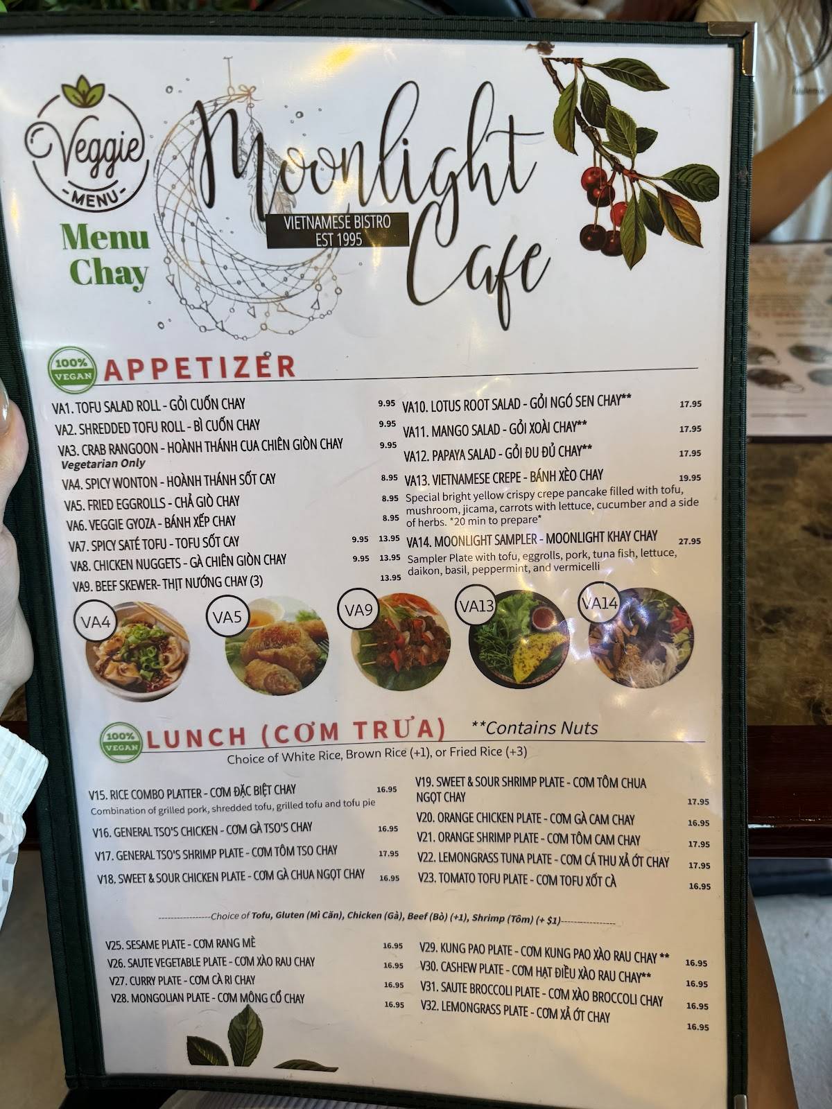 Moonlight Cafe меню