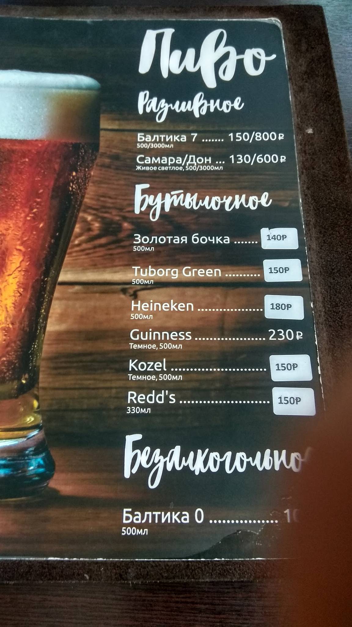 Кафе Авеню меню