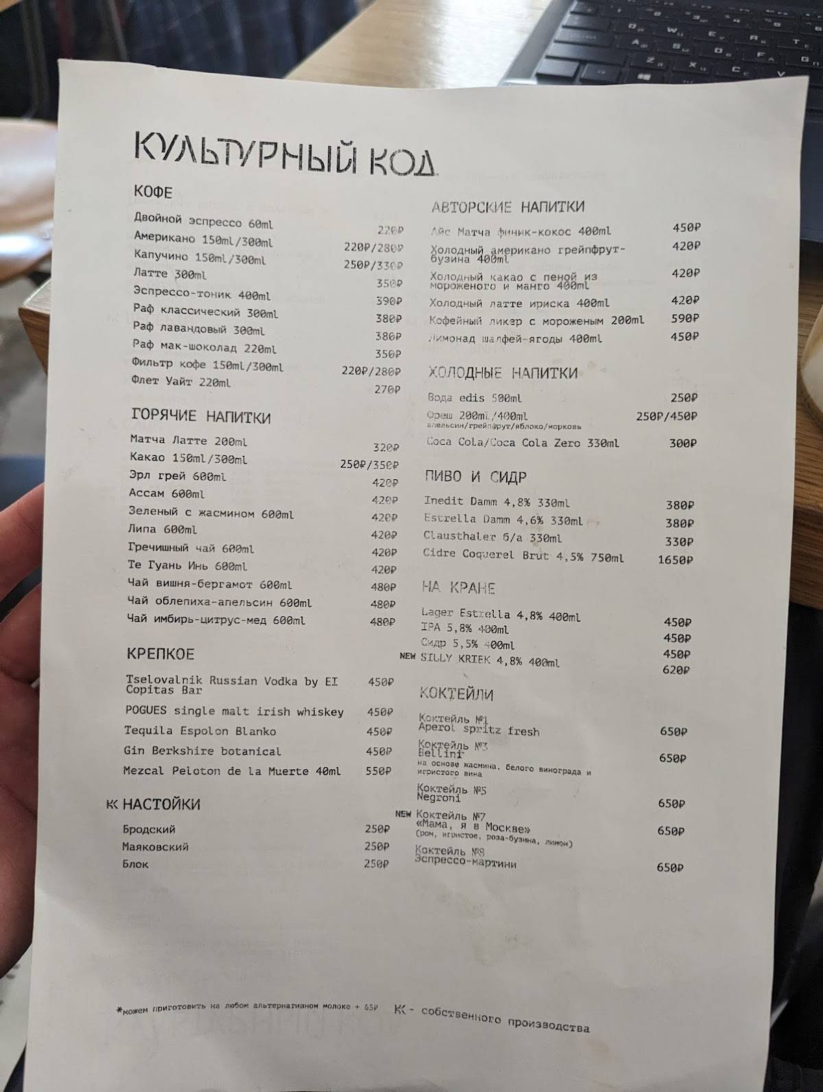 Культурный код меню
