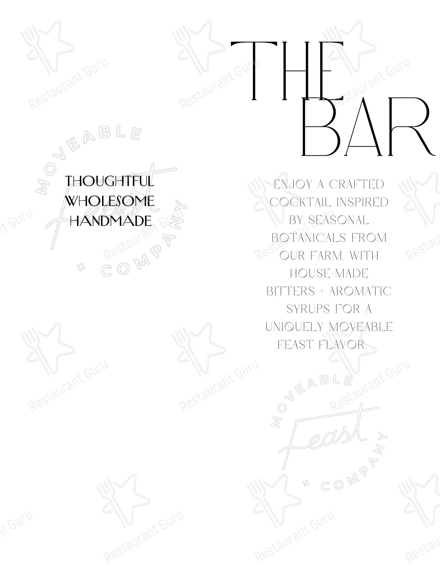 Moveable Feast + Company в Уитоне - 菜单
