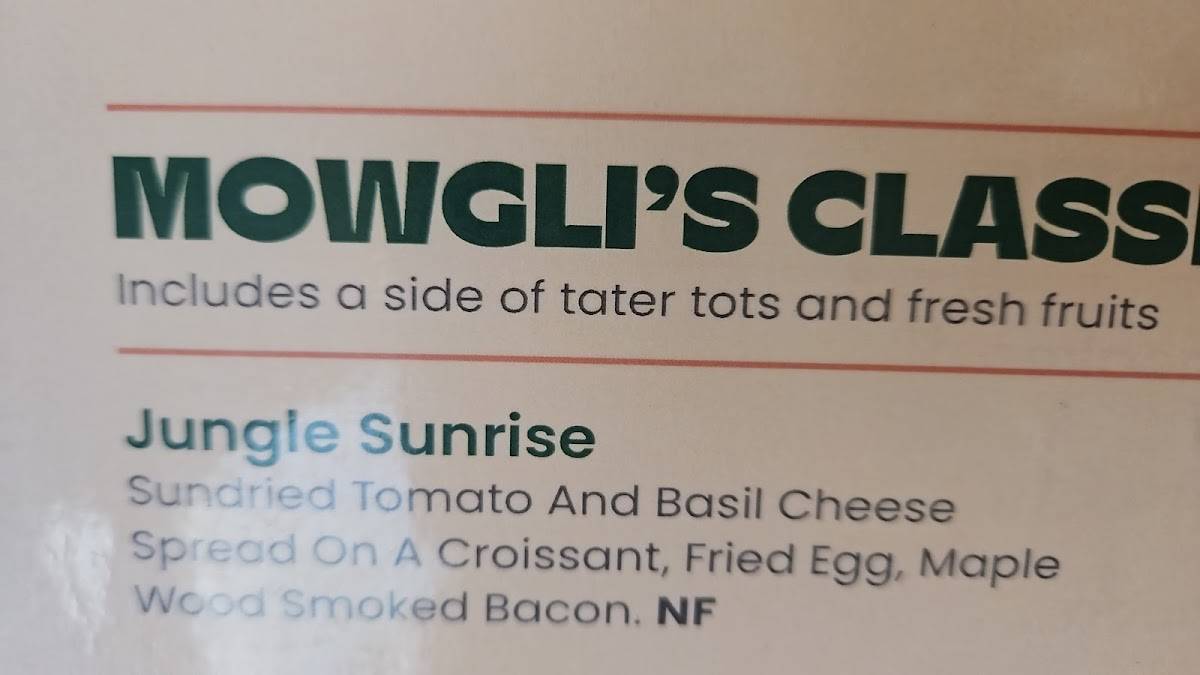 Mowgli’s Café & Restaurant – Inglewood меню