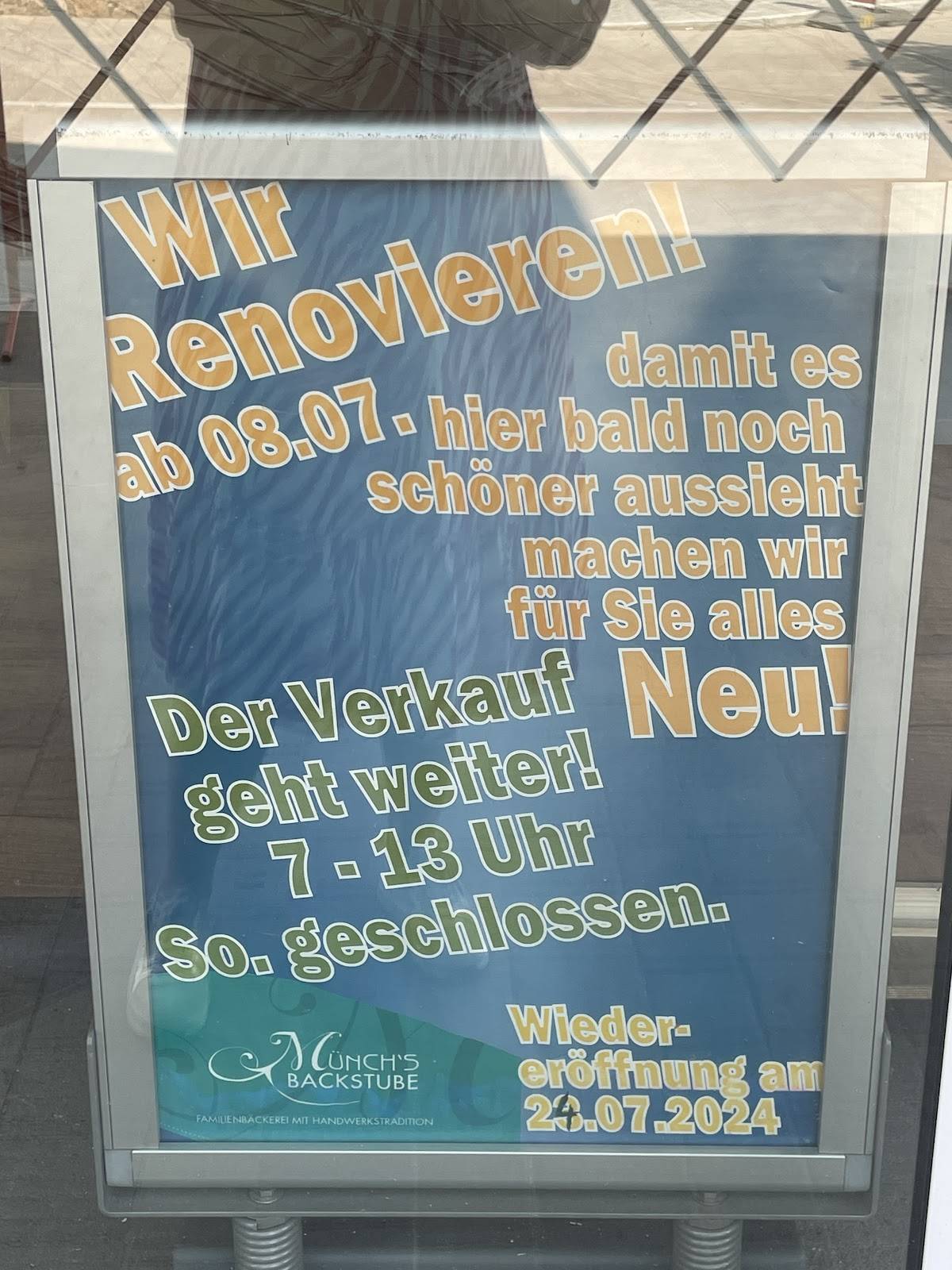 Münch's Backstube меню