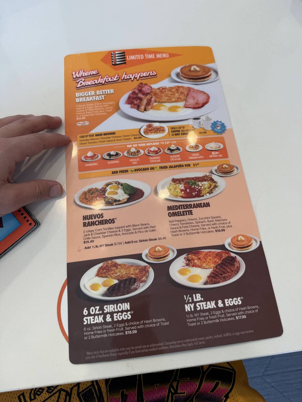 NORMS Restaurant меню