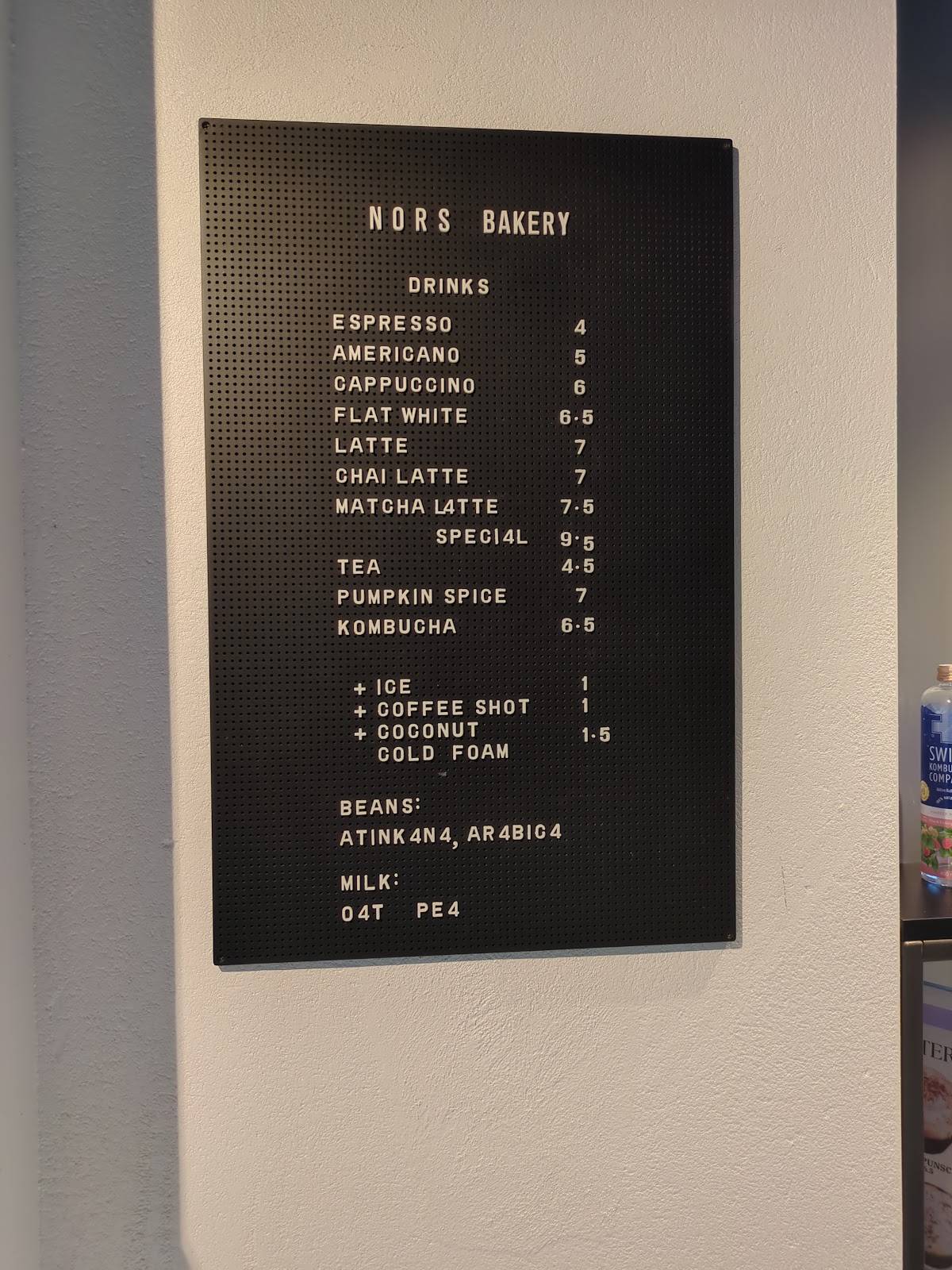 NORS Bakery (before: White Rabbit Bakery) меню
