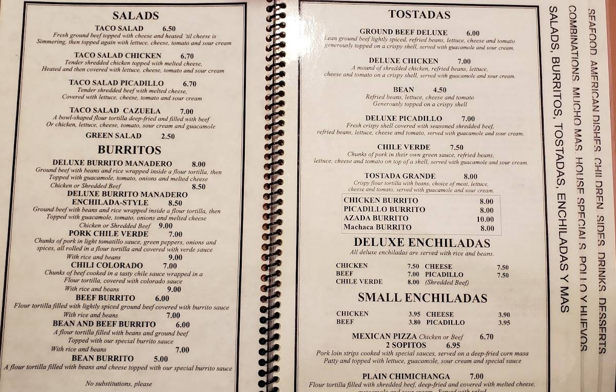 El Rodeo меню