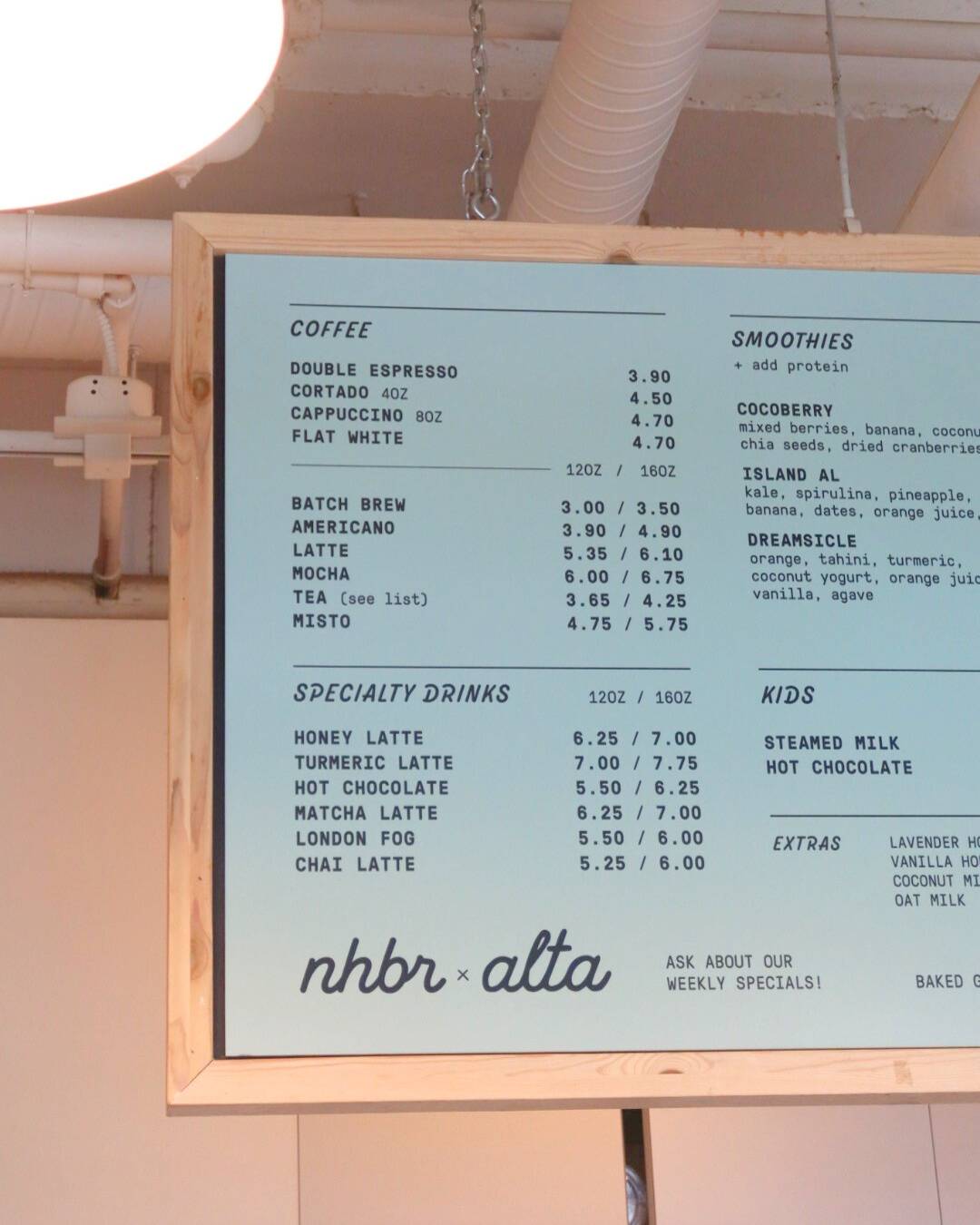 Neighbour Coffee - Altadore меню
