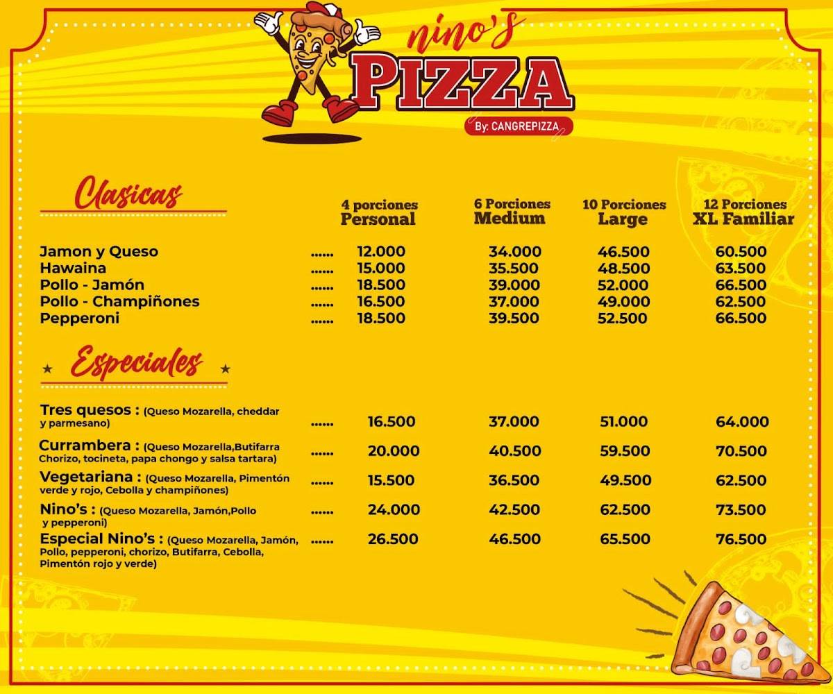 Ninos Pizza меню